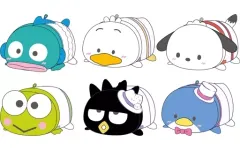 【中古】ぬいぐるみマスコット・ぬいぐるみバッジ 全6種セット 「サンリオキャラクターズ はぴだんぶい ぽてコロマスコット2」