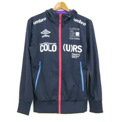 アンブロ パーカー トップス ジップアップ ジャージ スポーツウエア メンズ Mサイズ 紺×白 UMBRO 【中古】のサムネイル