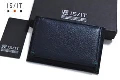 新品 IS / IT【カブラ】ボックス型 小銭入れ カード収納可能 944601 ネイビー イズイット コインケース