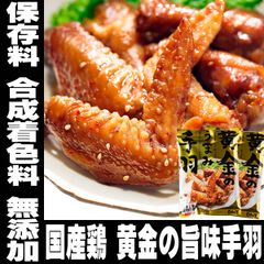 酒 つまみ とり 手羽 宮崎 黄金のうまみ手羽 100g×2 国産鶏の贅沢な旨味 手羽先 国産 鶏 メール便