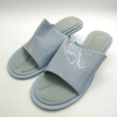 ザラ サンダル エナメル ミュール ヒール  靴 レディース 36サイズ ライトブルー ZARA 【中古】