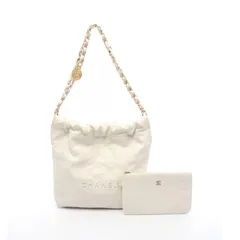 シャネル CHANEL ショルダーバッグ マトラッセ シャネル22 スモール AS3260 ホワイト レザー CHANEL22 マトラッセ チェーンショルダー レディース Used Bのサムネイル