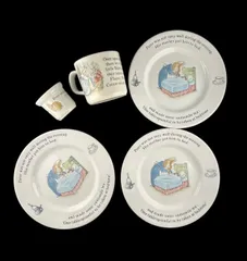 【中古品】Wedgwood　ウエッジウッド　ピーターラビット　食器セット　レトロ