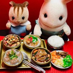 507 韓国４種のクッパセット⭐️ドールハウス　リカちゃん　バービー　シルバニア　樹脂粘土　ねんどろいど　ブライス　フィギュア　ミニチュア　フェイクフード