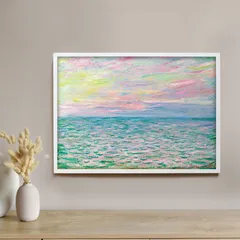 絵画F4サイズ島本良平巴里教会のある街角（横）画歴書及びサイン入
