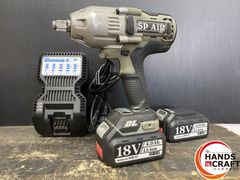 【久留米】【引き取り限定】【中古品】SP AIR エスピーエアー SP8140 インパクトレンチ 最大トルク:500Nm 12.7mm角  バッテリー(18V/4.0Ah)×2・充電器付 ※ケース無し 引き取り限定】【中古品】SP AIR エスピーエアー SP8140 インパクト