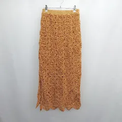 ◇ ⊂ URBAN RESEARCH ロング丈 フレア デザインレーススカート サイズone オレンジ系 レディース E  【1507030008505】