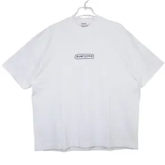 美品 everyone エブリワン j.30000 SKETCHY LOGO SHORT SLEEVE TEE EV23-CS06 Tシャツ ホワイト クルーネック ショートスリーブ カットソー 半袖 サイズL octz