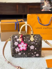 【今日特価】LV (Louis Vuitton) × 村上隆 サクラシリーズ スピーディ 25 ピローバッグ