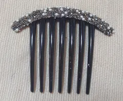 新品未使用☆ラメとパールがポイント☆夜会巻きに是非☆シックなオシャレに☆ヘアコームかんざし☆