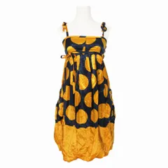 MARC BY MARC JACOBS マークバイマークジェイコブス 総柄 キャミワンピ ワンピース シルク サイズ0 XS ネイビー レディース 【中古】