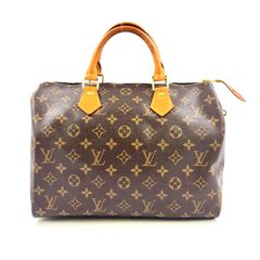 LOUIS VUITTON スピーディ30 モノグラム モノグラム レザー×PVC ブラウン ハンドバッグ ゴールド M41108
