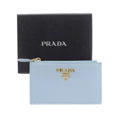 プラダ PRADA サフィアーノマルチカラー カードケース サフィアーノ (レザー) 1MC086 フラグメントケース コインケース パスケース カード入れ ミニ ウォレット レディース メンズ ライトブルー / ブルー 正規品 極美品 中古 mbp12005