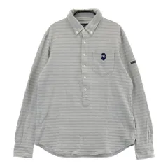 サイズ：4 PEARLY GATES パーリーゲイツ  長袖ポロシャツ ボタンダウン ボーダー柄 グレー系 [240101486537] ゴルフウェア メンズ ストスト