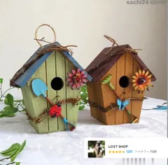 バードハウス 巣箱 ガーデンファニチャー ガーデニング用品 園芸 DIY オブジェ 飾り フラワー 花 てんとう虫 蝶 バードウォッチング ナチュのサムネイル
