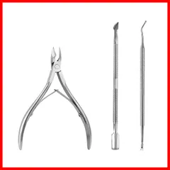 甘皮 ネイルケア 甘皮処理 ニッパー 爪垢取り 美容 甘皮ケア 甘皮切り ツール ネイルニッパー キューティクルプッシャー 3点セット キューティクルニッパー