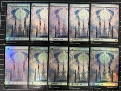 Mtg シングル:　平地　Foil 10枚セット　ファイレクシア:完全なる統一