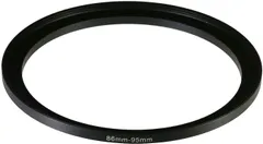 【人気商品】カメラレンズ用 アルミ合金製 86mm→95mm アダプターリング(Step-Up ステップアップリング Ring) NinoLite 黒のサムネイル