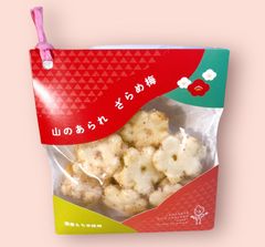 山のあられ　ざらめ梅50ｇ　６個セット