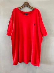 90s' POLO by Ralph Lauren ポロ バイ ラルフローレン Tee Tシャツ レッド 赤 メンズ XXLサイズ ビッグサイズ