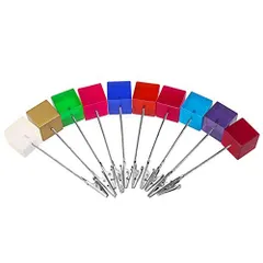 WINOMO ペーパースタンド メモホルダー スタンド メモクリップ メモスタンド 写真スタンド カードスタンド 結婚式 席札 テーブル番号ホルダー カード立て 10個セット （ランダムカラー）