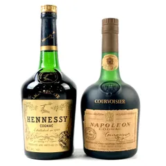 Hennessy & Courvoisier コニャックセット古酒 Hennessy & Courvoisier コニャックセット古酒 1950s 食品・飲料