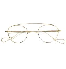 Buddy Optical バディーオプティカル 日本製 his ツーブリッジメガネ GOLD/CLEAR(度無し) pure titanium チタン 眼鏡 サングラス mc68675