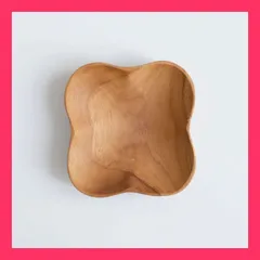 チークウッドでつくった薬味皿 4カーブ／皿 器 ッドでつくった薬味皿 4カーブ チークウッドでできた手のひらサイズの小 おすすめ おしゃれ　★売れ筋★　人気 8260072