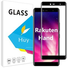 Huy Rakuten Hand 用の ガラスフイルム rakuten hand用の フイルム【1枚セッ】 日本旭硝子製 強化ガラス 液晶 保護フィルム 貼り付け簡単 硬度9H 防指紋 1