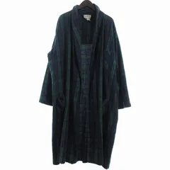 エルエルビーン L.L.BEAN ガウン ロングカーディガン 長袖 チェック 緑 グリーン ☆AA★のサムネイル