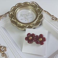 樹脂ピアス　デイジー　ハンドメイド