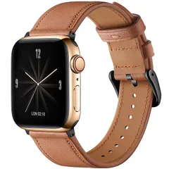 [Maledan] アップルウォッチ用 バンド 革 レディース 交換ベルト レザー 細身 イタリアン本革 蒸れない 38mm 40mm 41mm 42mm 44mm 45mm Series 9/8/7/6/5/4/3/2/1/SEに対応 落ち着いた 柔らか