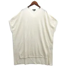 ユニクロ UNIQLO セオリー Theory 3D エクストラファイン ニット チュニック オフホワイト S 445844