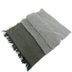 アズールバイマウジー ストール 総柄 大判 フリンジ ブランド 小物 レディース グレー AZUL by moussy 【中古】