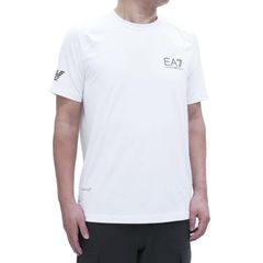 【EMPORIO ARMANI EA7 / エンポリオアルマーニ イーエーセブン】メンズ Tシャツ ホワイト (8NPT22 PJEMZ 1100 WHITE) 24SS [新品] [訳あり]