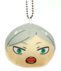 【中古】ぬいぐるみマスコット・ぬいぐるみバッジ 灰羽リエーフ(口開け) 「ハイキュー!! おまんじゅうにぎにぎマスコット」 ジャンプショップ限定BOX購入特典
