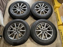 【2506022】スタッドレス EuroSpeed V25 17インチ 7J +38 PCD114.3 5H + DUNLOP SJ8 225/65R17 2023年 RAV4 ハリアー エクストレイル ヴァンガード CX-5 CX-8 CR-V 等
