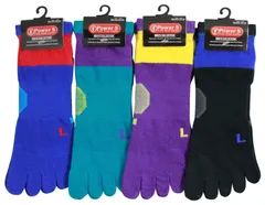 【在庫セール】[box408] スポーツ専用 5本指 靴下 メンズ ソックス 4足セット