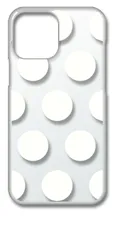 【新品未使用】iPhone13 Pro Max アイフォン13プロマックス クリア ハードケース ドット柄 水玉 (ホワイト) スマホケース カバー cl-iphone13max-dotbig-09
