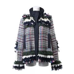 Sacai ツイード ドッキング ジップ ジャケット