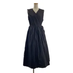 foufouフーフー　ロングワンピースカシュクール黒色size1（S）ゆったりめ foufouフーフー ロングワンピースカシュクール黒色size1（S