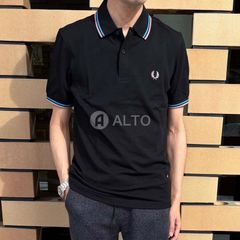 【2025春夏物モデル】 FRED PERRY フレッドペリー M3600 ポロシャツ 刺繍入り 半袖  Y-44  ブラック  メンズ