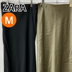 ZARA ザラ ロングスカート フレアスカート マーメイド ブラック グリーン Mサイズ【CB266】