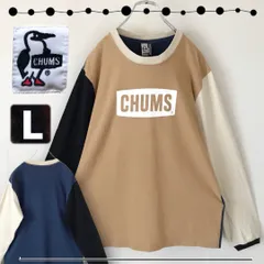 CHUMS/チャムス★ロゴプリント★クレイジーパターン★ブラッシュド ロングスリーブ Tシャツ★CH01-2302★長袖Tシャツ/ロンT/ロングＴシャツ★メンズL　　2407J057