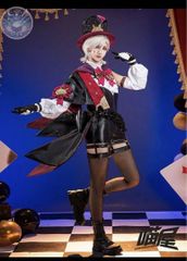 新品未使用 三分妄想 原神 リネ コスプレ衣装 フルセット トランプ付き