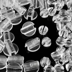 レジンパーツ 手芸 樹脂 クリア 2種100個入り ハンドメイド ドーム型 丸皿型 パーツ (13mm丸型・9mmドーム型) 足 ボタン ヘアゴム