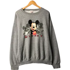 古着 Disney MICKEY MOUSE ミッキーマウス キャラクタースウェットシャツ トレーナー USA製 メンズXL相当 ヴィンテージ/eaa583214