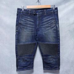 ISAMU KATAYAMA BACKLASH イサムカタヤマ バックラッシュ MULTIPLICATION 13oz ストレッチ デニム モーターサイクル ハーフパンツ size.M