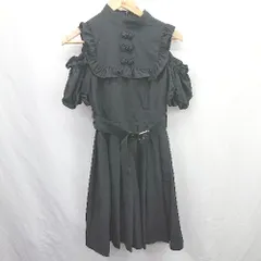 ◇ ⊂ ジェイミー 可愛い系 半袖 膝丈 ワンピース サイズM ブラック系 レディース E  【1507160021368】のサムネイル