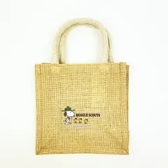 スヌーピー ジュートバッグ S ロゴビーグルスカウト かばん トートバッグ SNOOPY
